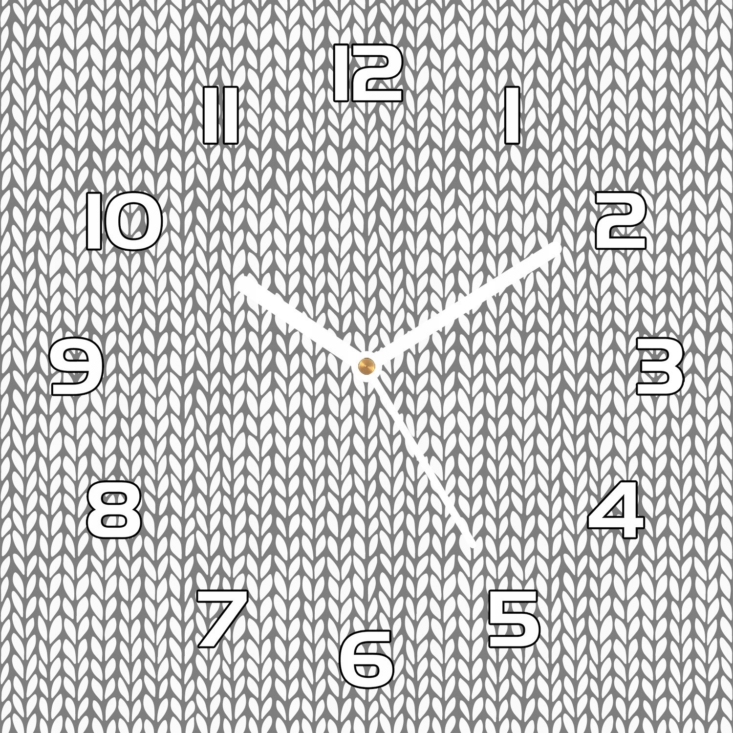 

Zegar szklany Dzianinowy wzór w jodełkę 30x30 cm