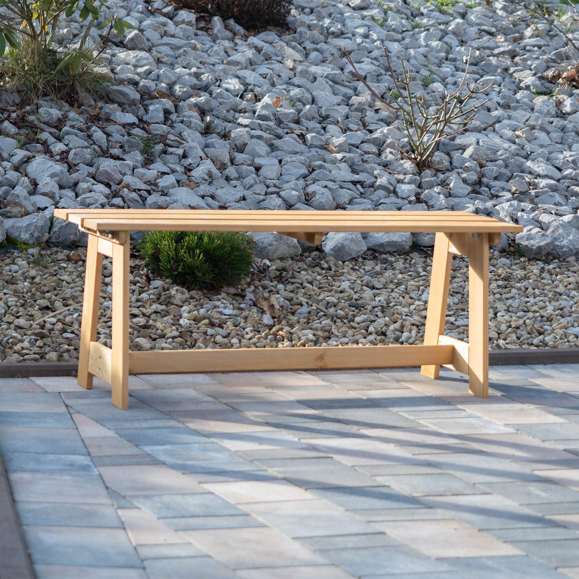 ŁAWKA OGRODOWA DREWNIANA PARKOWA BEZ OPARCIA 119 CM ŁAWECZKA TARAS SOLIDNA Producent Kadax