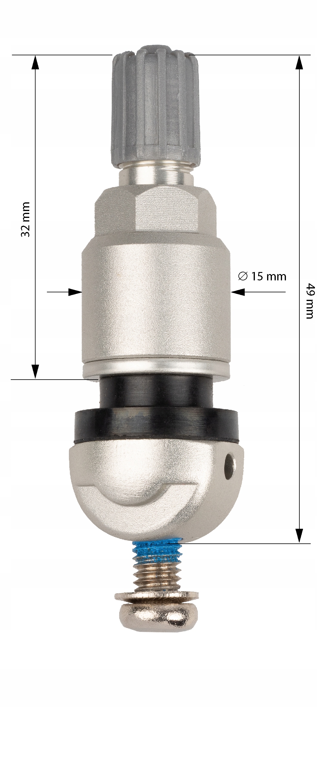 Zawór Aluminiowy srebrny do czujnika MX-Sensor Przeznaczenie pojazdy z systemem kontroli ciśnienia w ogumieniu