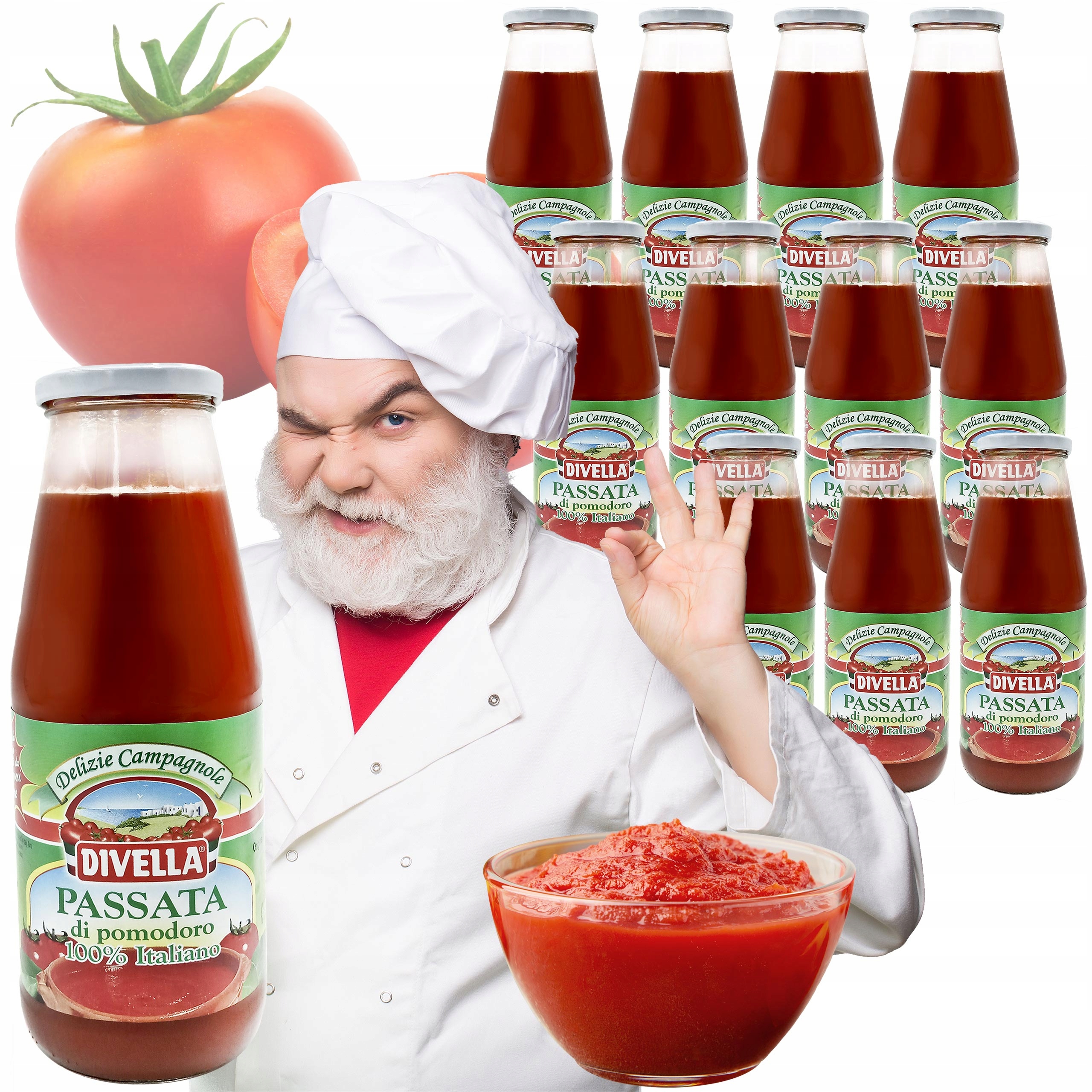 Rajčatový Protlak Divella Passata 680g X 12