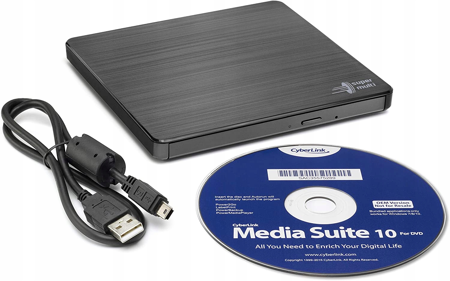 Usb DVD vypalovačka SuperMulti GP60NB60 Slim Černá Box Soft