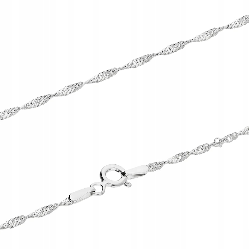 Stříbrný řetízek ze singapurského stříbro 925, elegantní kudrnatá stuha, dárek