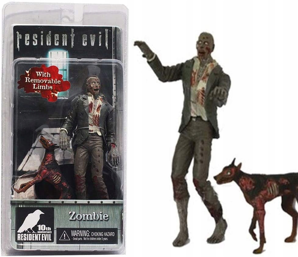 Figurka zombie a psa ze série Resident Evil Neca