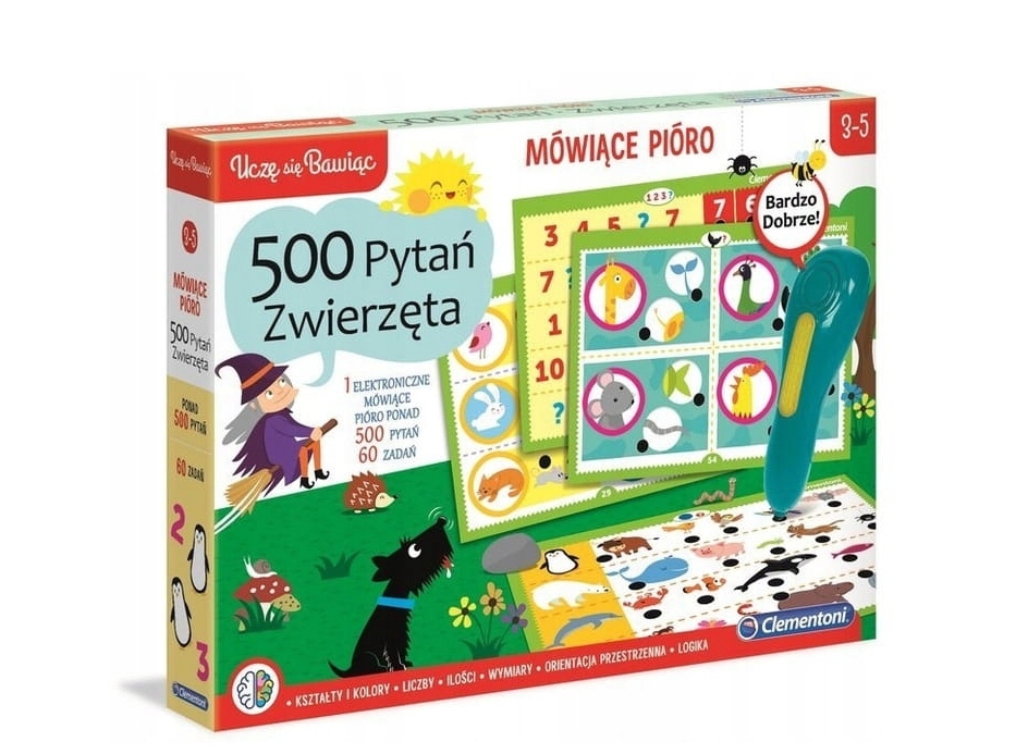 MÓWIĄCE PIÓRO 500 PYTAŃ ZWIERZĘTA CLEMENTONI 50781
