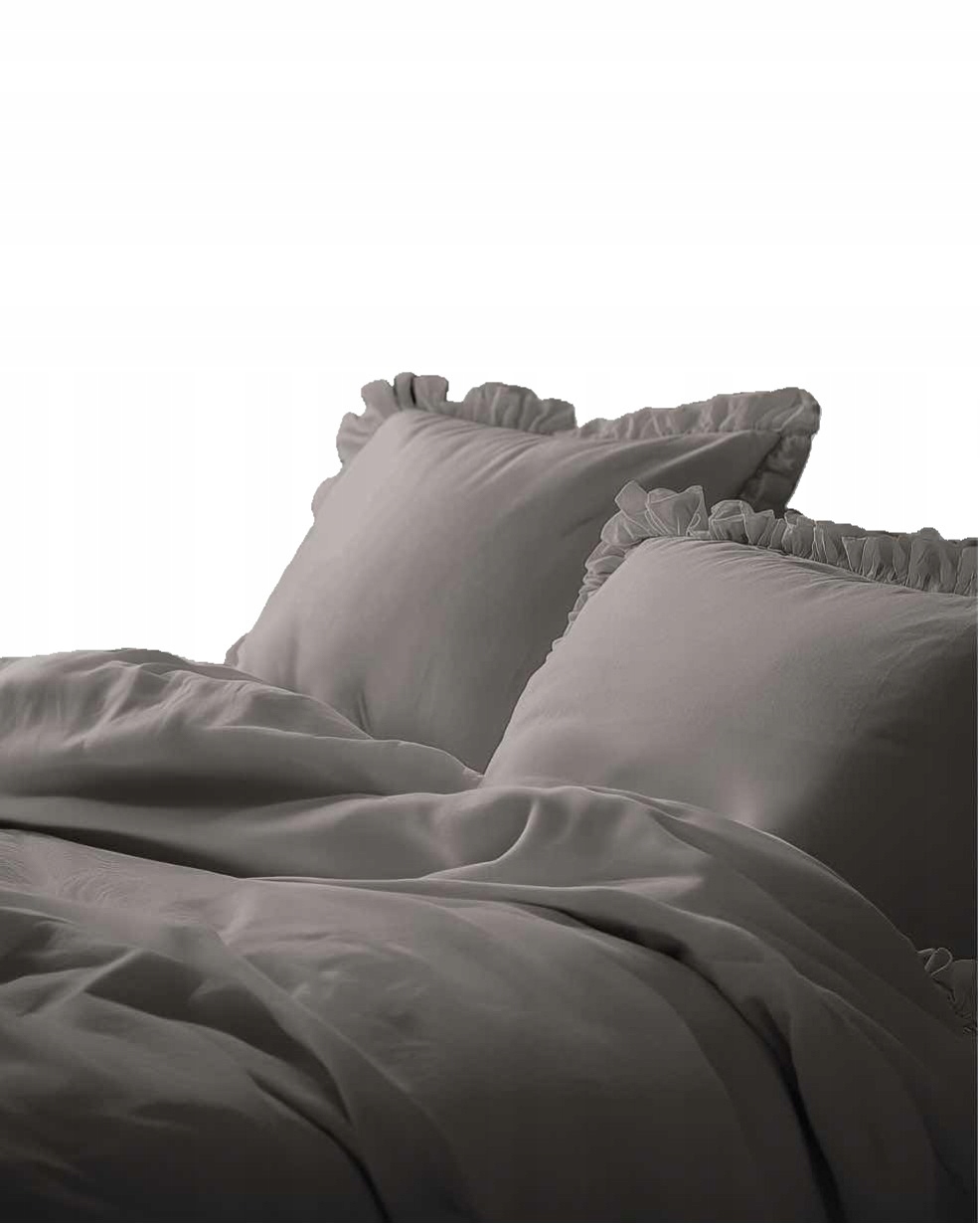 Povlečení 200X220 S Volánkem Caffe Teplá Šedá Na Léto Vzdušné 220X200