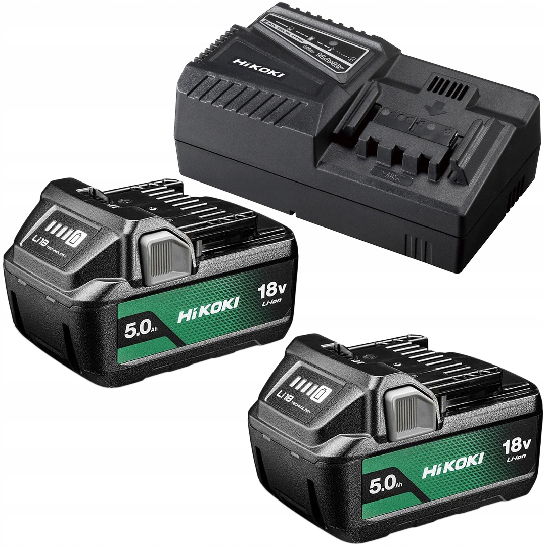 Napájecí sada 2x akumulátor 18V 5Ah HiKOKI BSL1850MA nabíječka UC18YFSL