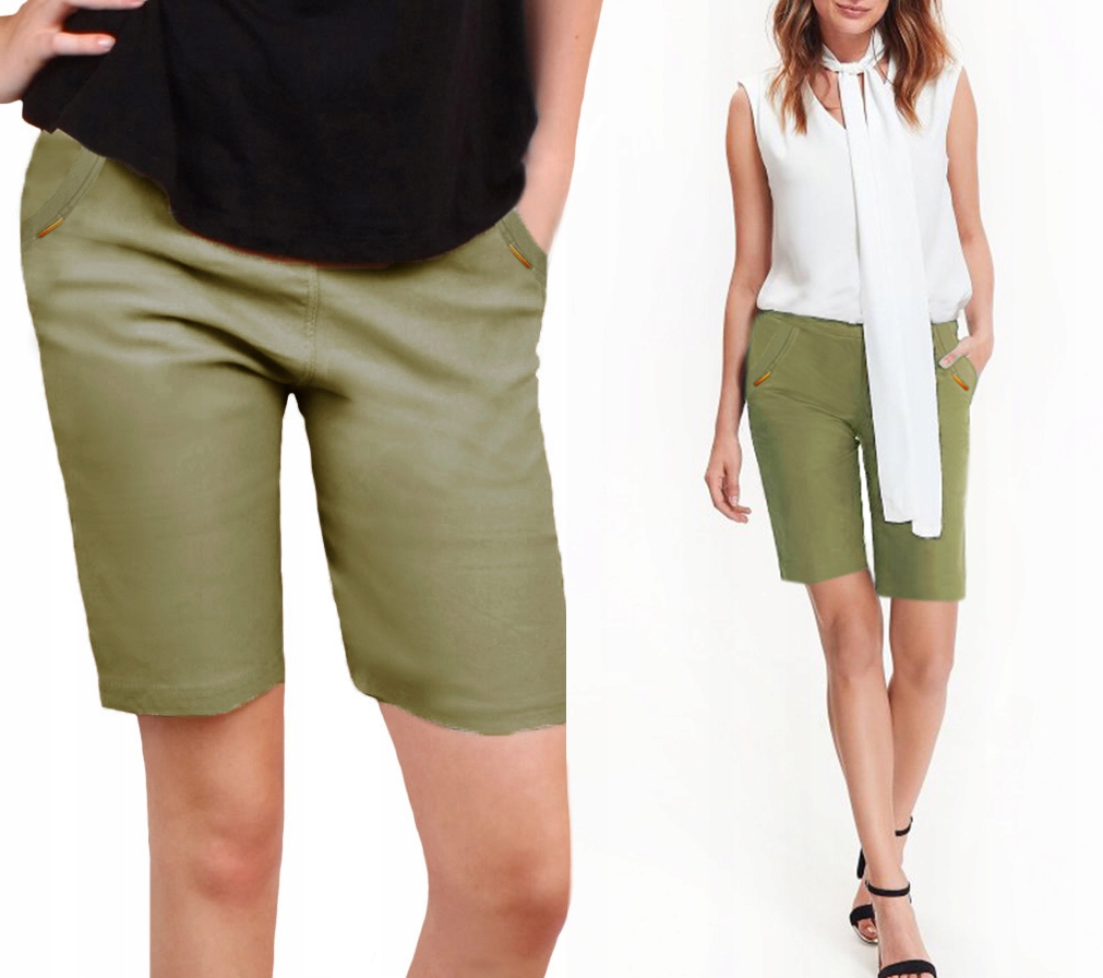 

Krótkie Spodenki jeans Duże khaki 1161 2XL/3XL