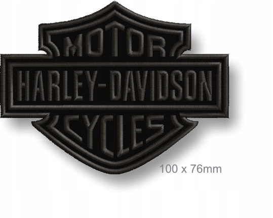 naszywka naprasowanka haft Harley Davidson 100mm x 76mm