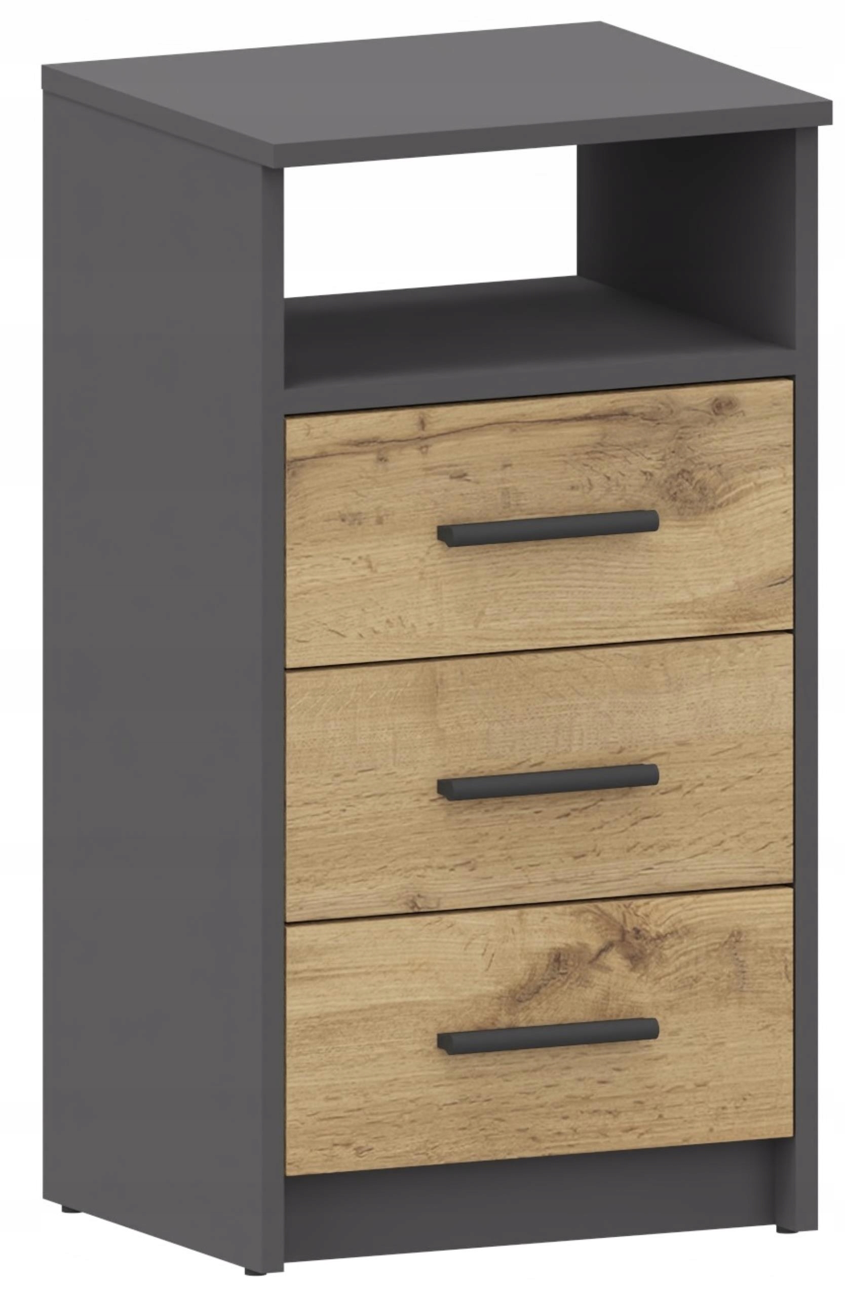 Komoda skrinka 3SO Grafit-wotan antracit 40 cm zásuvky komoda regál Ufc