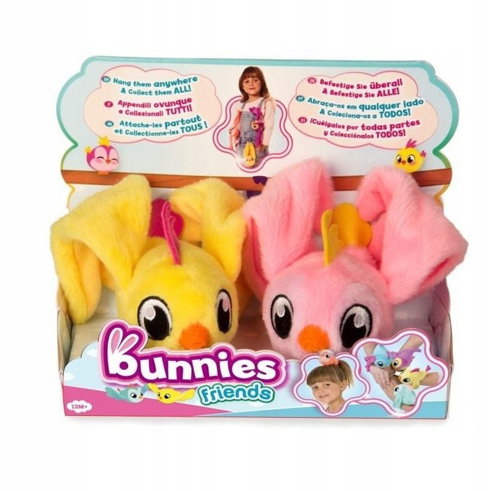

Bunnies Friends Pluszowy Ptaszek Magnes 2-PAK mix