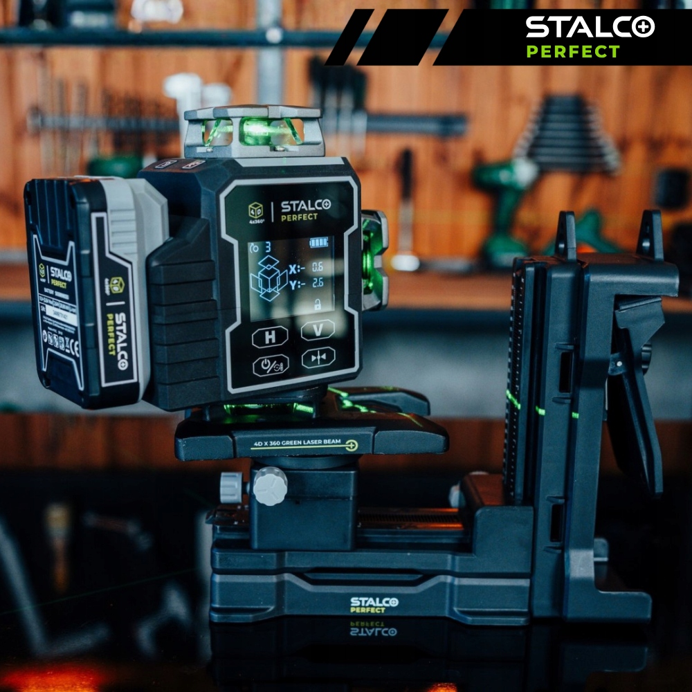 Laser krzyżowy 4D LLP4DG zielony STALCO PERFECT S058598012 STALCO PERFECT