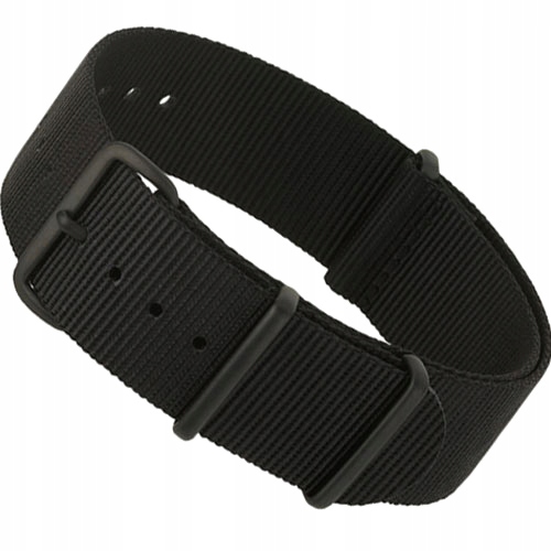 

Pasek do zegarka Nato Strong Black 18mm wzór #1