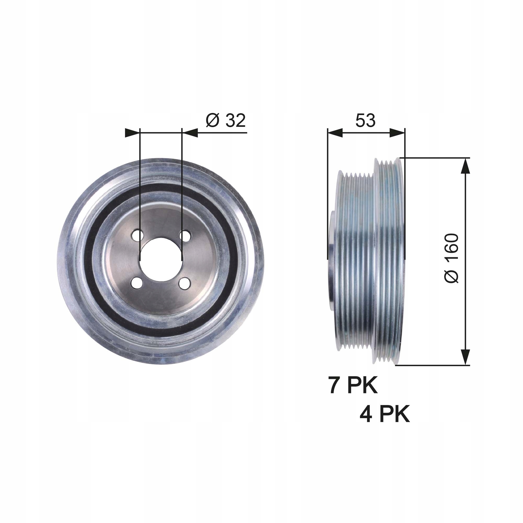 KOŁO PASOWE WAŁU KORBOWEGO IVECO DAILY III DAILY IV DAILY V DAILY VI FIAT D