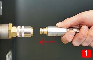 Szybkozłączka regulacja temperatury z zaworem DN 9 LUDECKE GZ G 1/4" MS Marka Ludecke