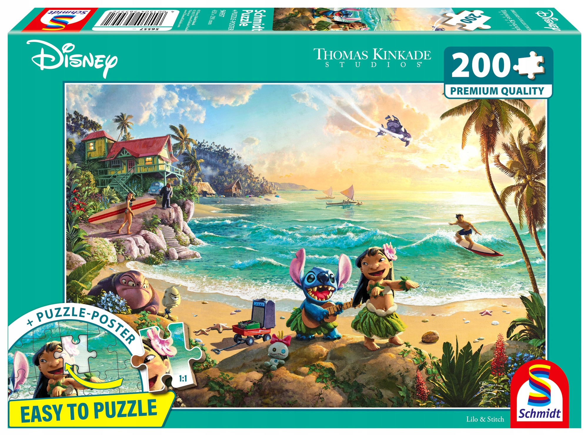 Puzzle 200 el. THOMAS KINKADE Lilo & Stich (Disney) Schmidt