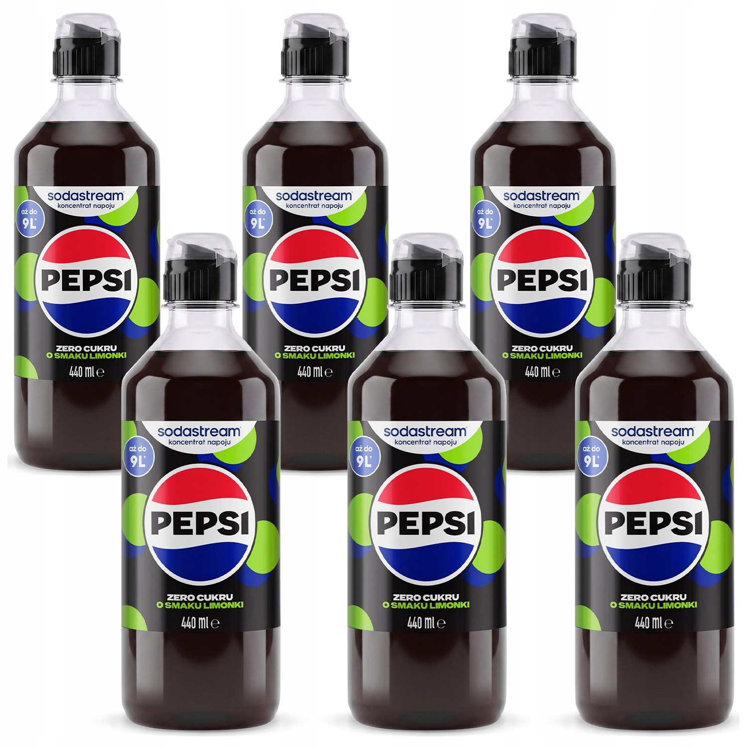 6 x Sirup Sodastream Pepsi Max Limetka Bez Cukru Koncentrát Do Saturátoru