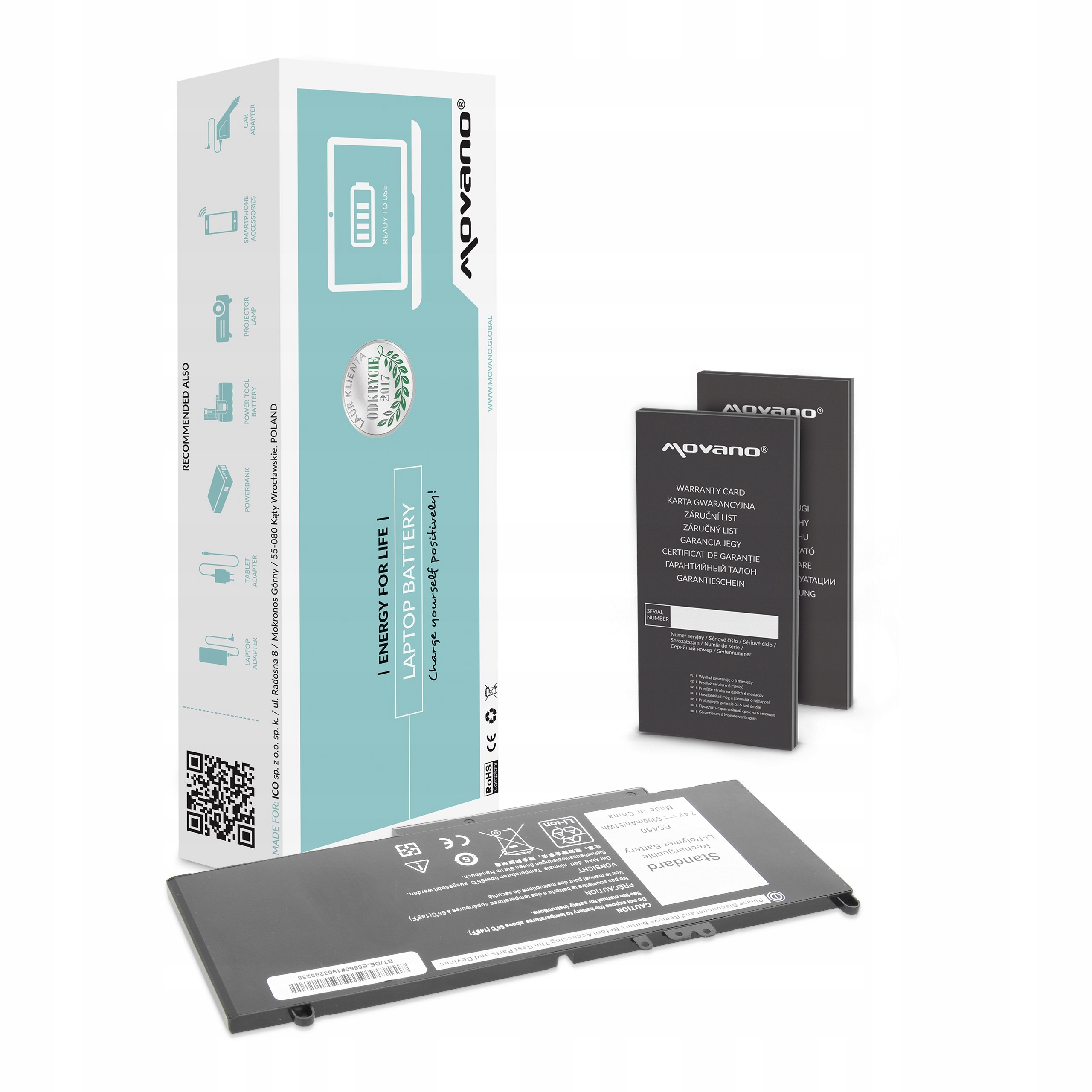 Baterie Movano pro Dell Latitude E5450, E5550