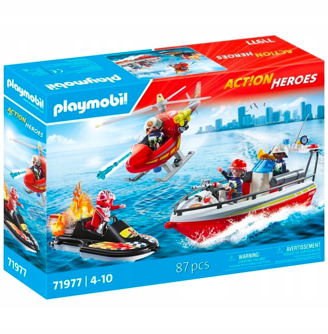 PLAYMOBIL 71977 Action Heroes Straż pożarna z podwodnym silnikiem