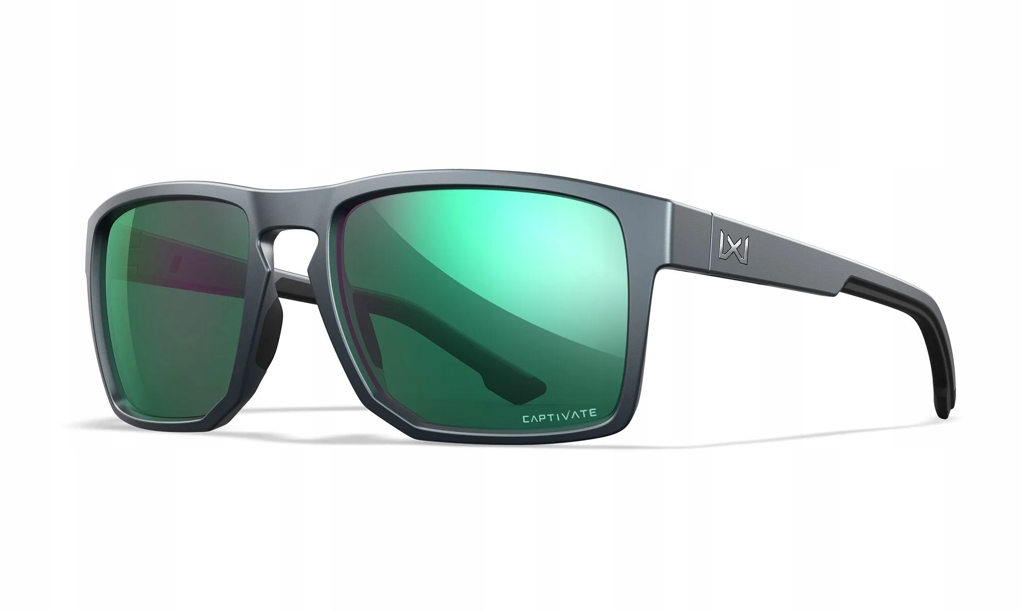 Wiley X Founder Capt Pol Green Mirror Matte Graphite Frame okulary