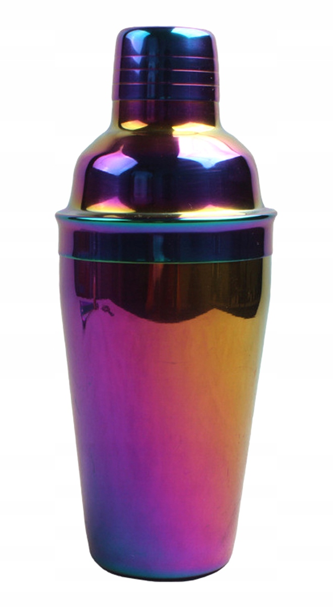 ZESTAW BARMAŃSKI SHAKER DO DRINKÓW JIGGER SZCZYPCE 8 ELEMENTÓW TĘCZA AG139E Seria AG139E