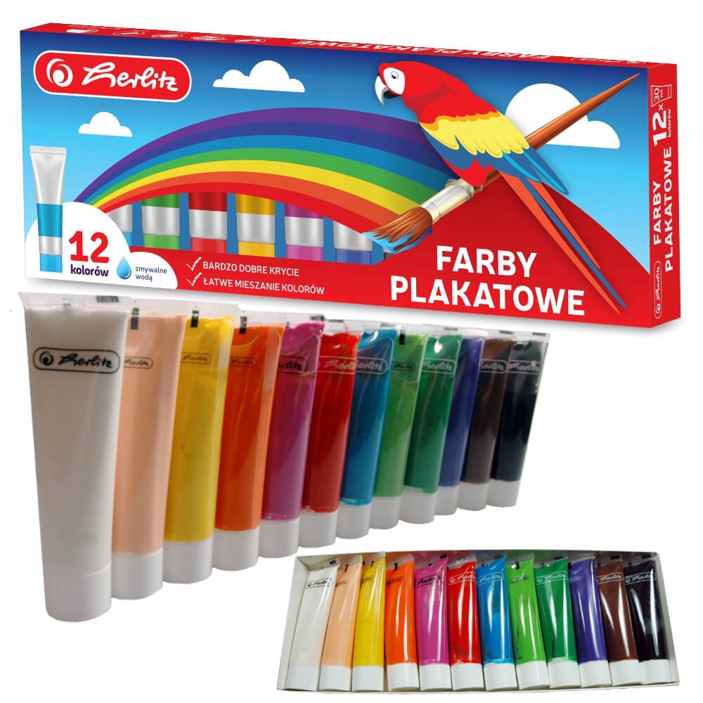 

Farby plakatowe w tubkach 30ml Herlitz