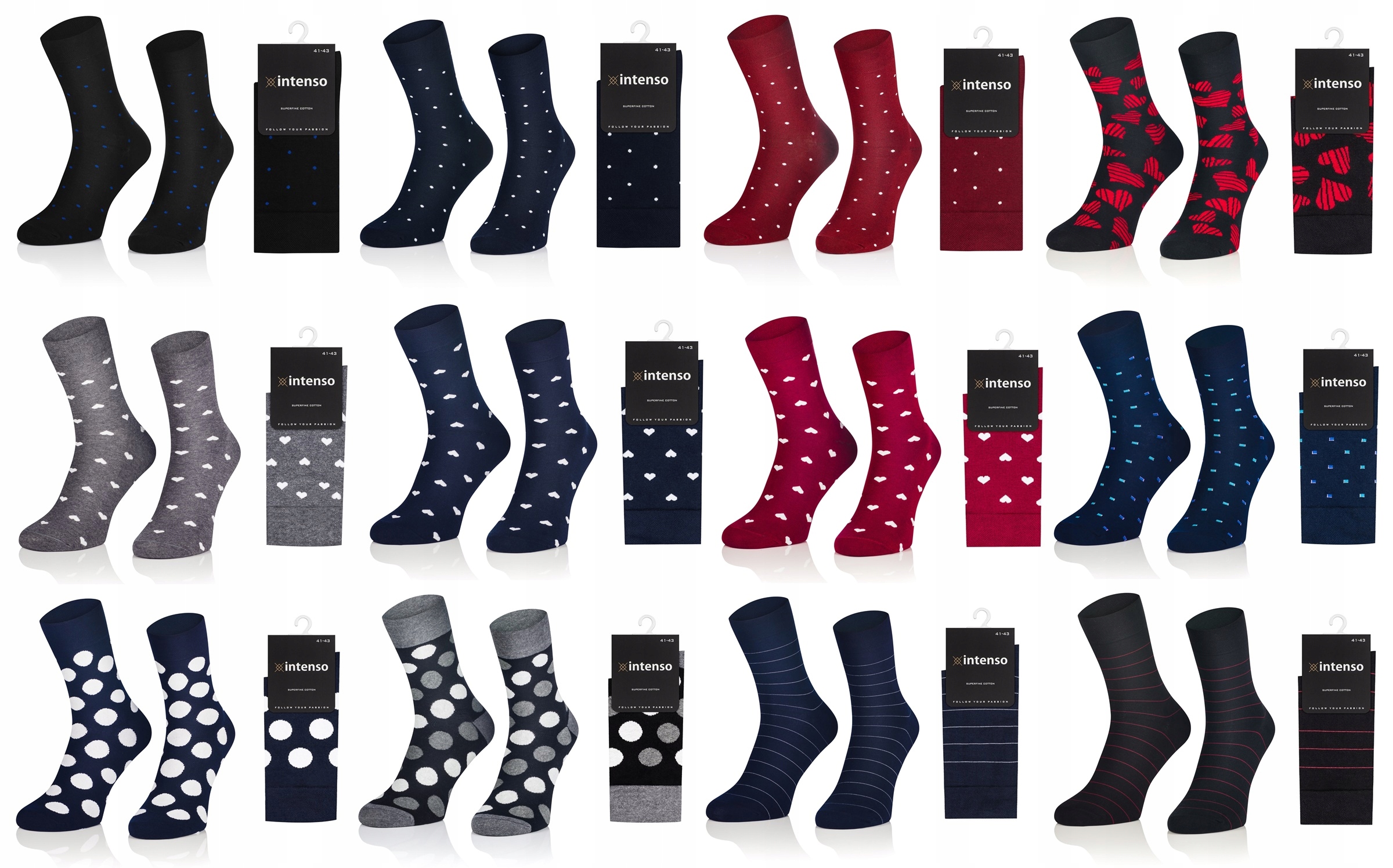 SKARPETY MĘSKIE WE WZORY INTENSO 1955 41-43 WZ_8 Marka Intenso