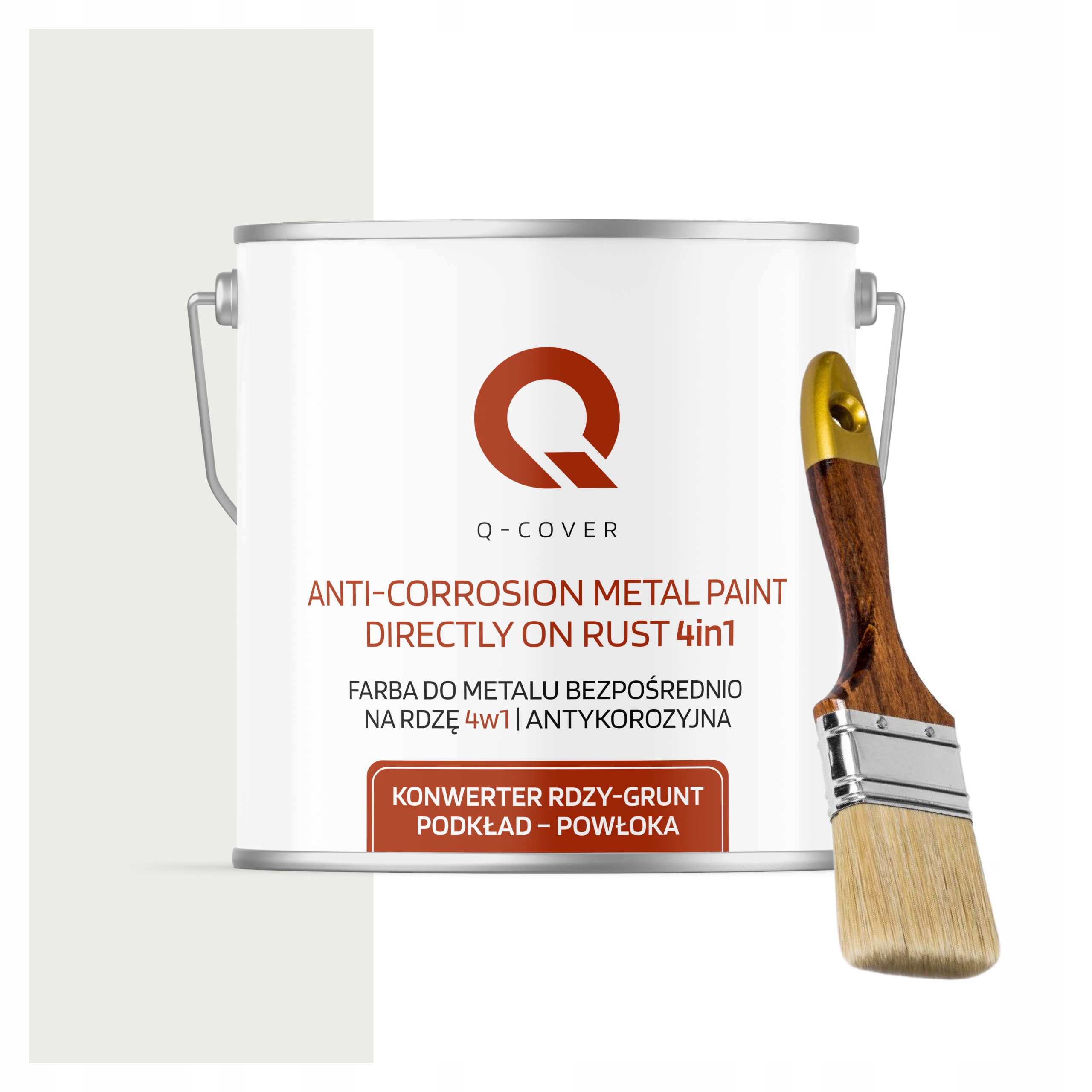 Antikorózna farba na kov a hrdzu Biely polomat 5L Uv štetec