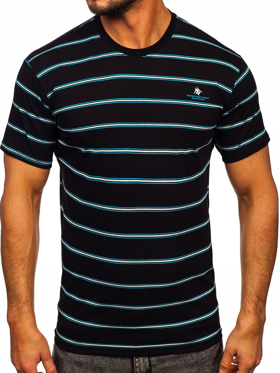 

T-shirt Męski Koszulka Czarna 14952 Denley_m