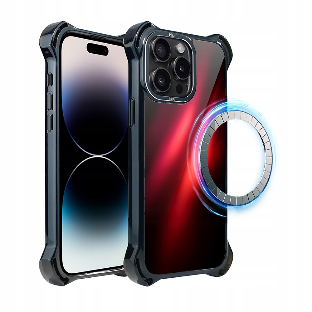 Pouzdro pro iPhone 14 Pro Ibizu DropGuard Ultra s MagSafe, červená Nebula