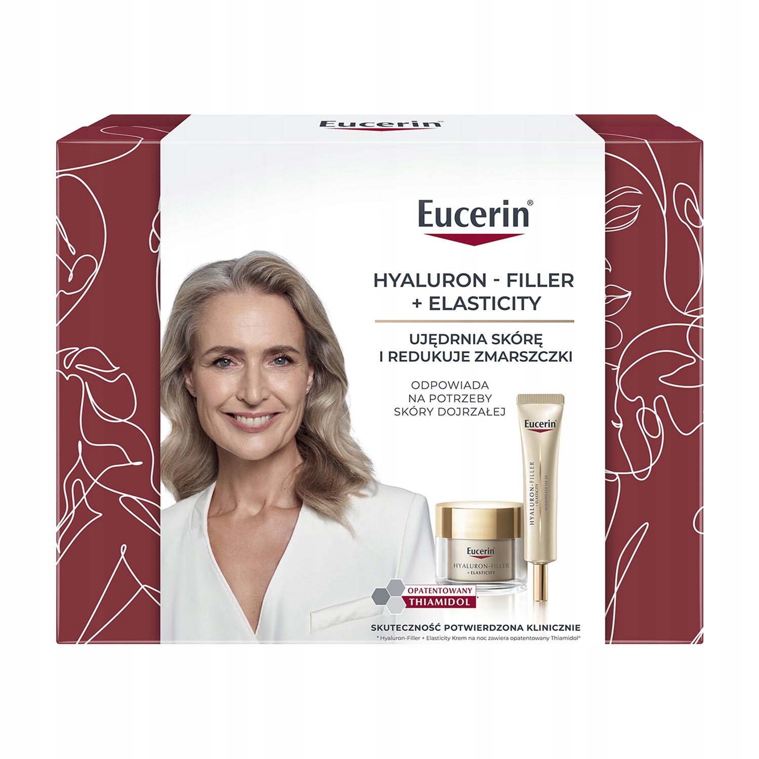 Eucerin Hyaluron Filler Krem na noc 50ml+ Krem pod oczy filtr Spf 20 15ml