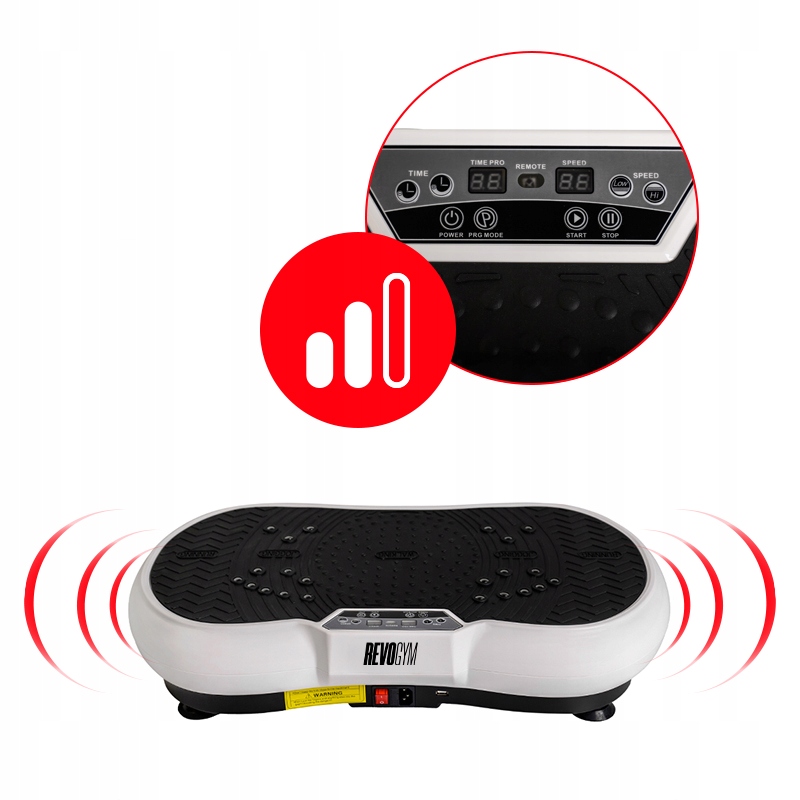 ВІБРАЦІЙНА ПЛАТФОРМА FINTESS З ПУЛЬТОМ УПРАВЛІННЯ + ЕСПАНДЕРИ RP18 Бренд REVOGYM