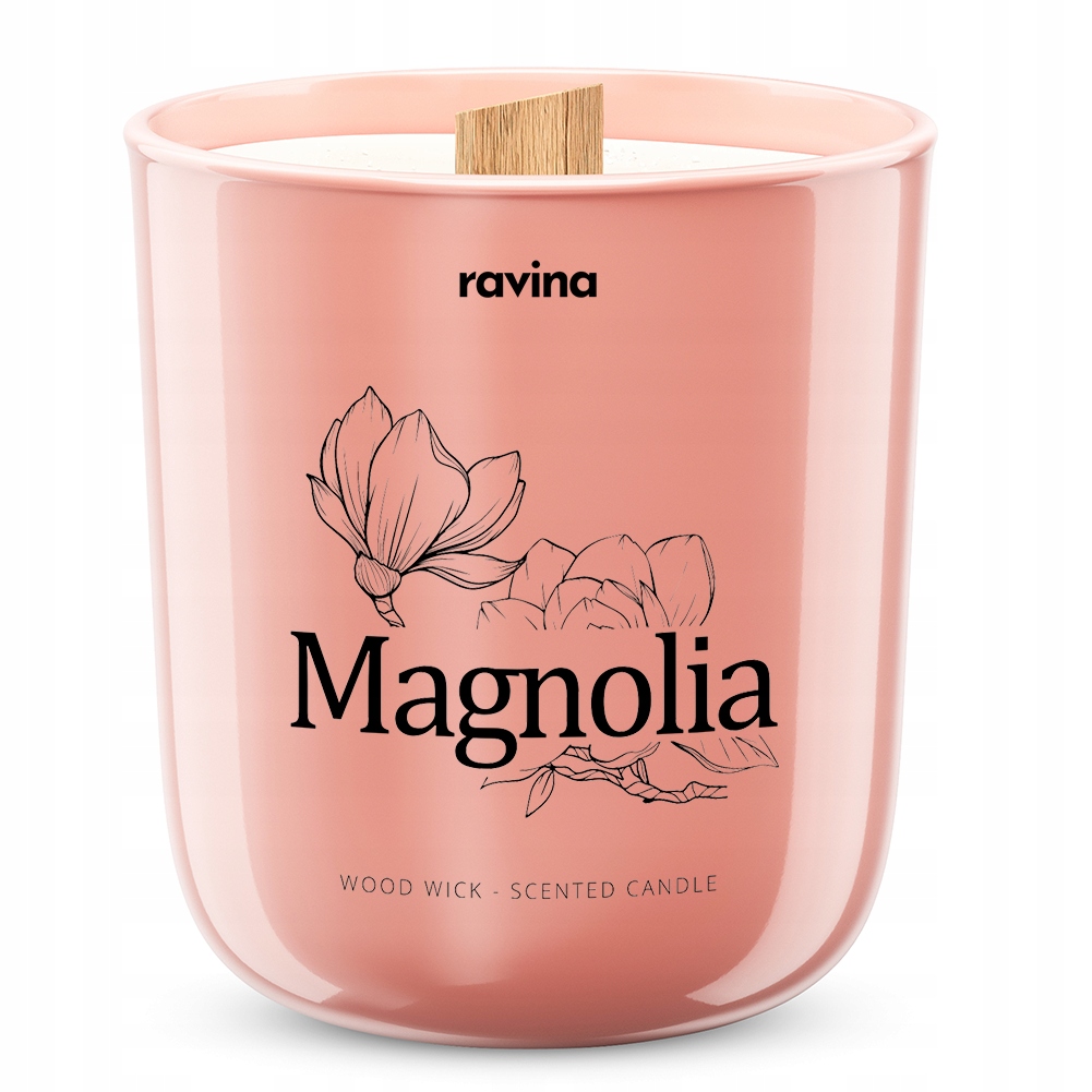 

Magnolia Sojowa Świeczka zapachowa drewniany knot