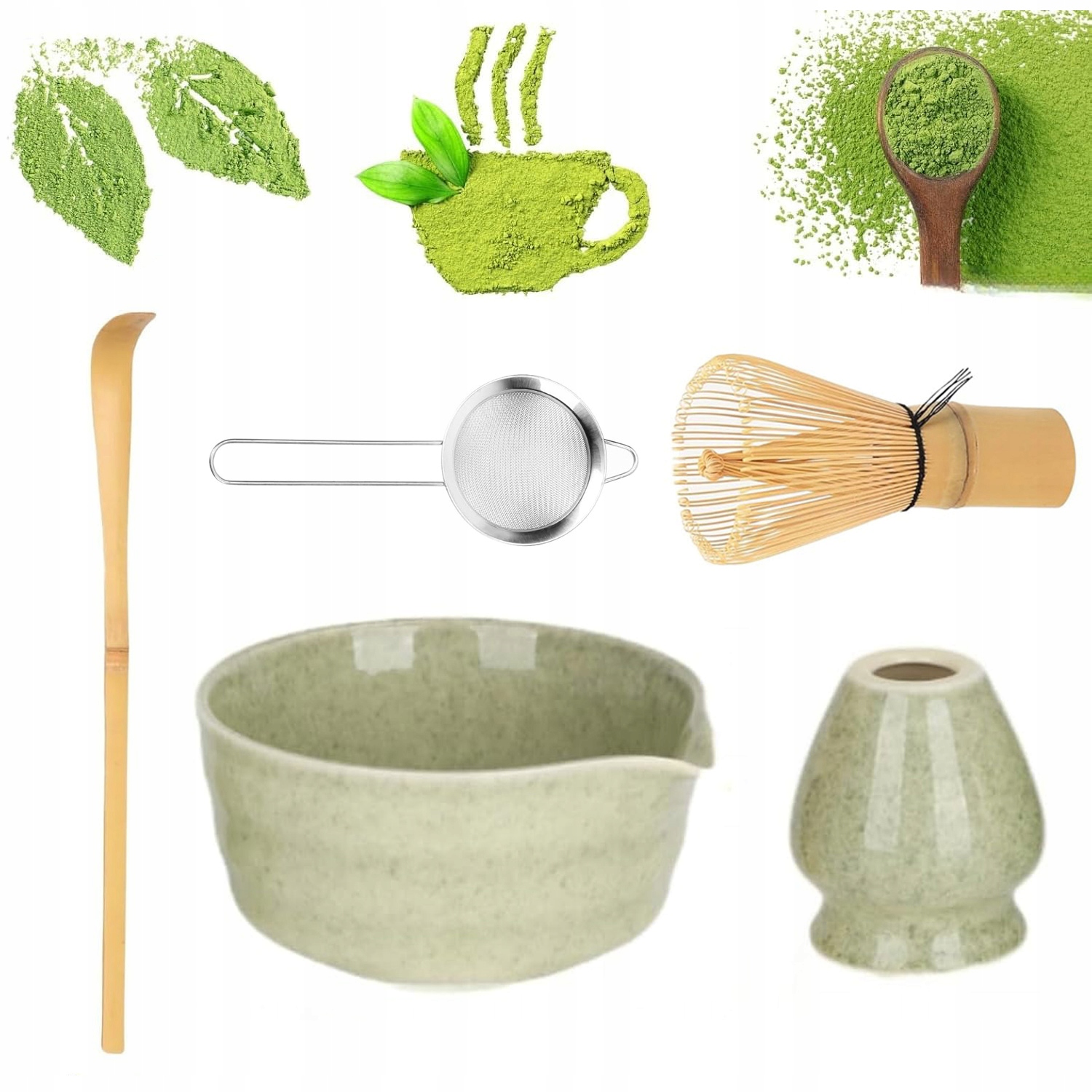 5-CZĘŚCIOWY Zestaw Trzepaczki Do Matchy Japońska Matcha Kompletny Zestaw
