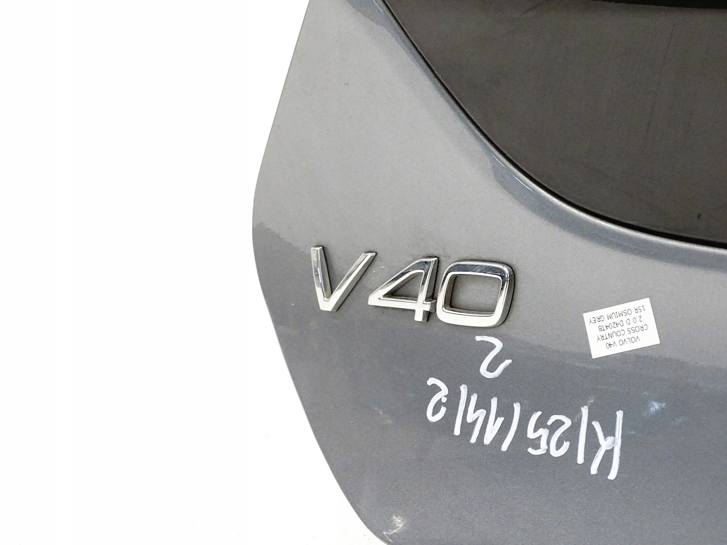 trunk door cover boot VOLVO V40 II OSMIUM GREY window 2015