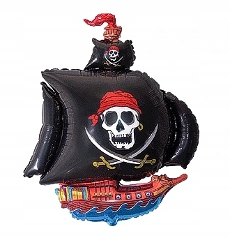 

Balon foliowy 14" Fx -Statek Piracki czarny