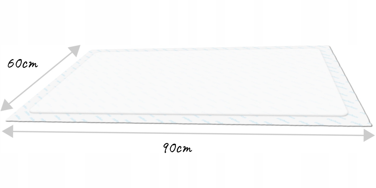 PODKŁADY HIGIENICZNE 60x90 BABYONO DO PRZEWIJANIA DZIECI MATY CHŁONNE 10szt Szerokość produktu 60 cm