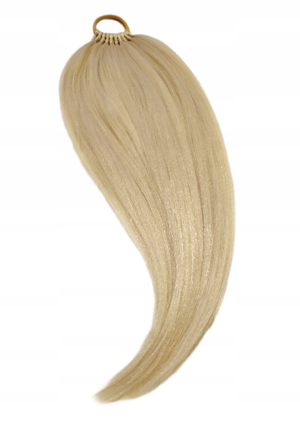 Kucyk Doczepiany Na Gumce, Treska, jasny blond, Słoneczna Blondynka, 40cm