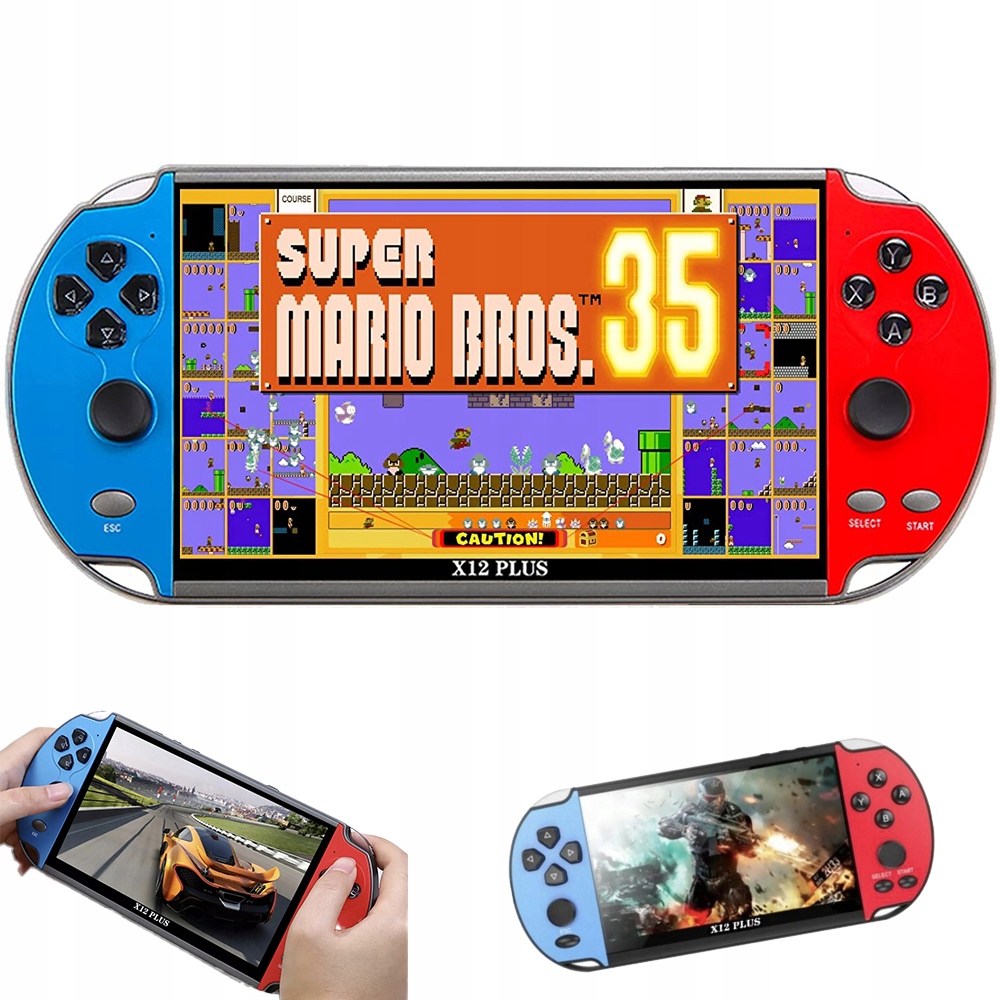 Konsola Do Gier X12 Plus Przenośna 16GB Uchwyt 7-CAL Duży Ekran