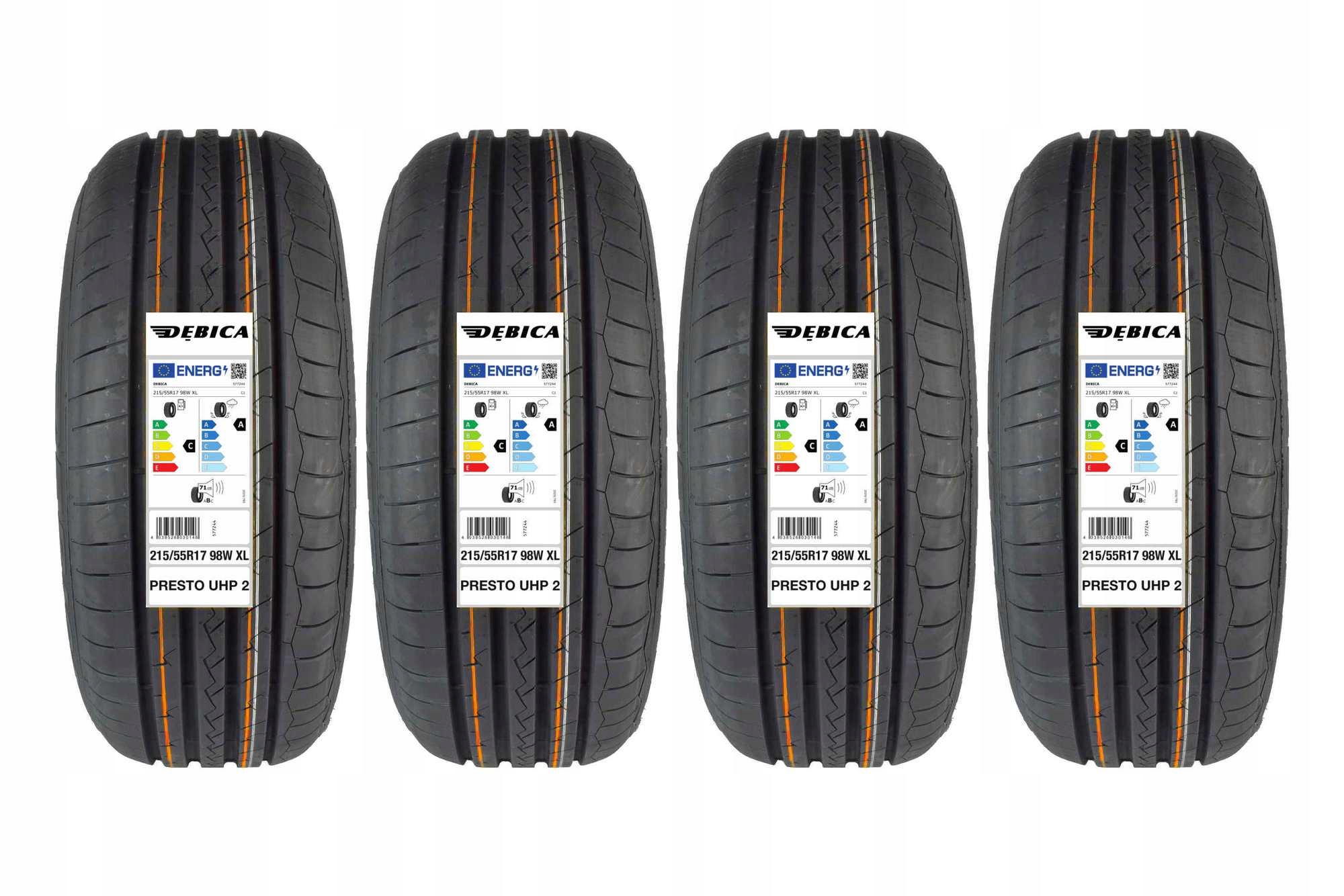 

4 Opony letnie 215/55R17 Dębica Presto Uhp 2 Rant