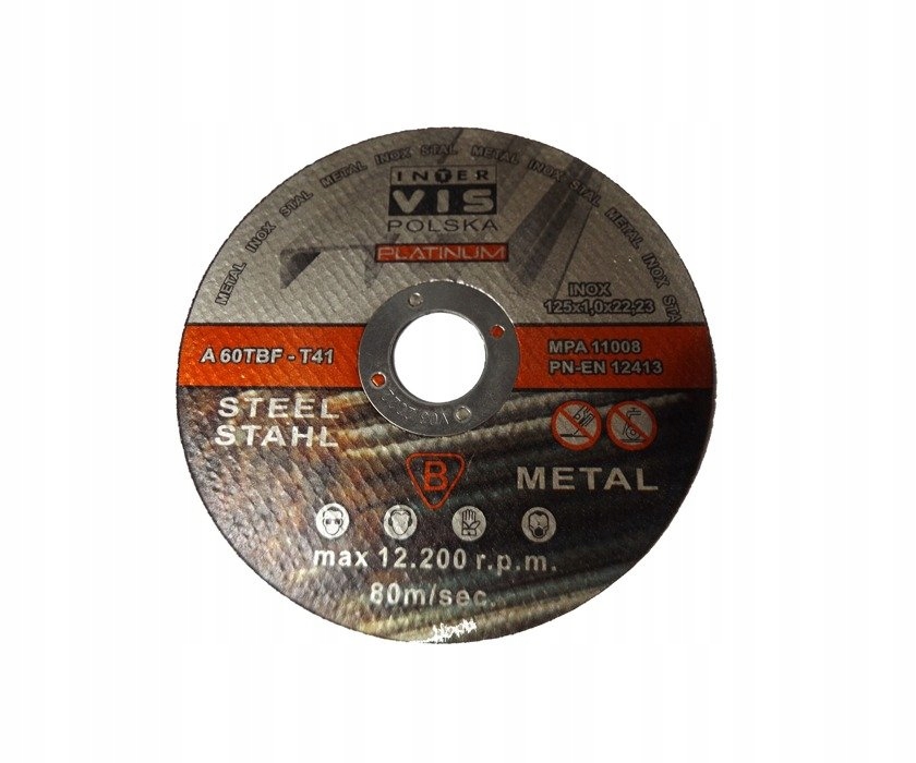 

Tarcza Tarcze Do Cięcia Metalu 125x1.0 Stali 10szt