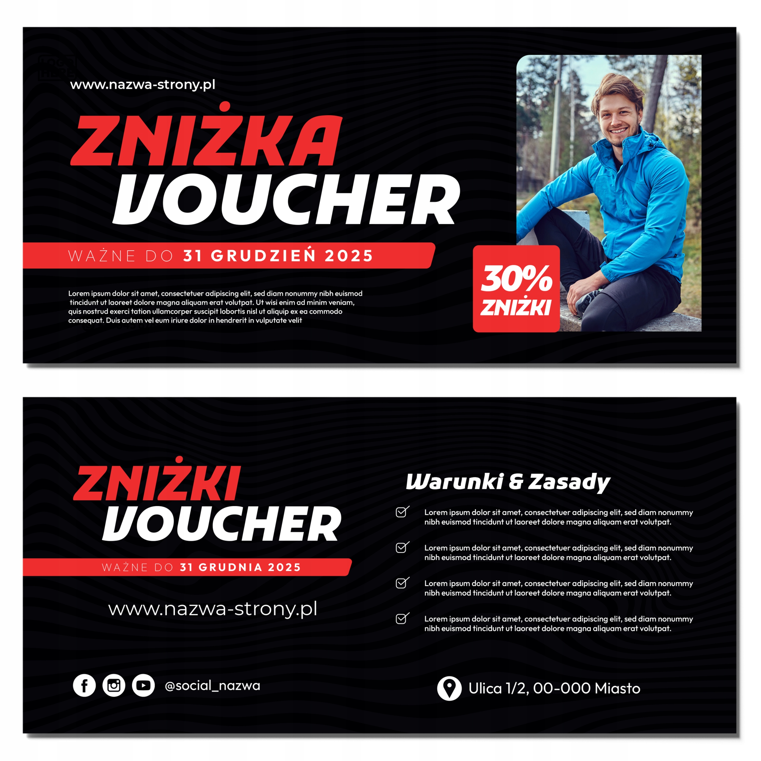 Vouchery podarunkowe TWOJE ZDJĘCIE DL MAT 350g PROJEKT ZA DARMO 100 sztuk