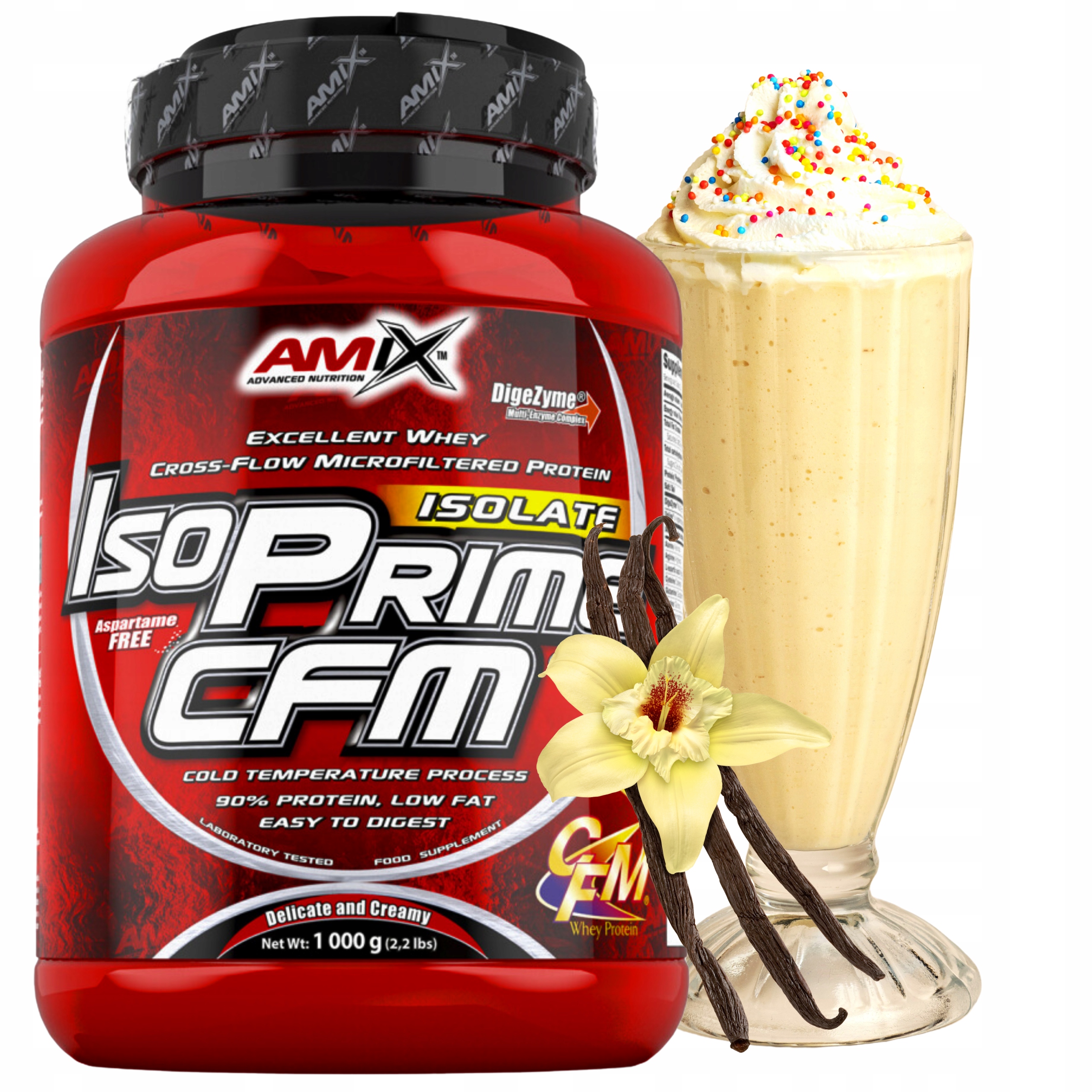Amix Isoprime Cfm 1 kg Bílkoviny Izolát Vanilka Protein pro hubnutí