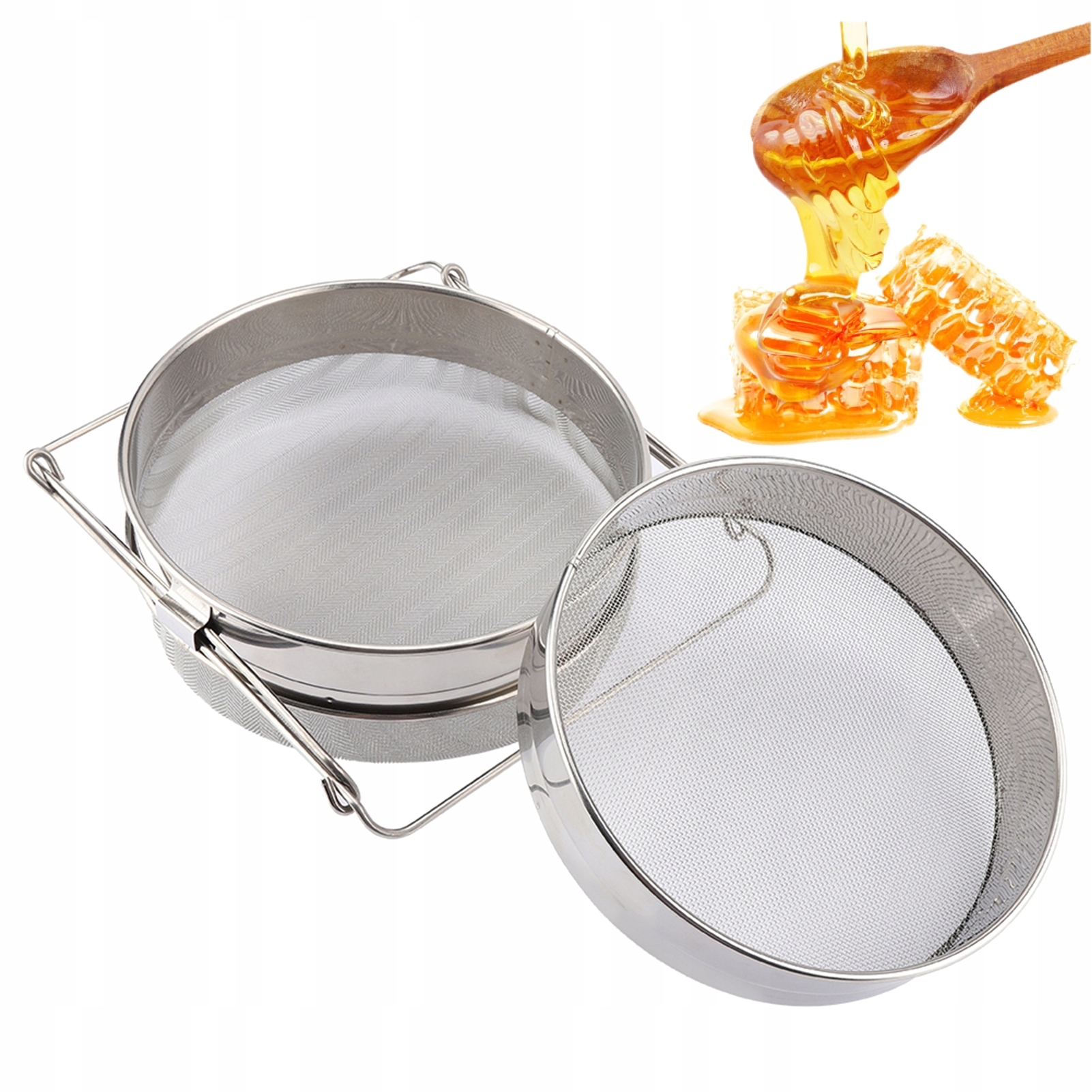 Síto Cedítko Na Med Nerezové Dvojité Cedník 24 cm