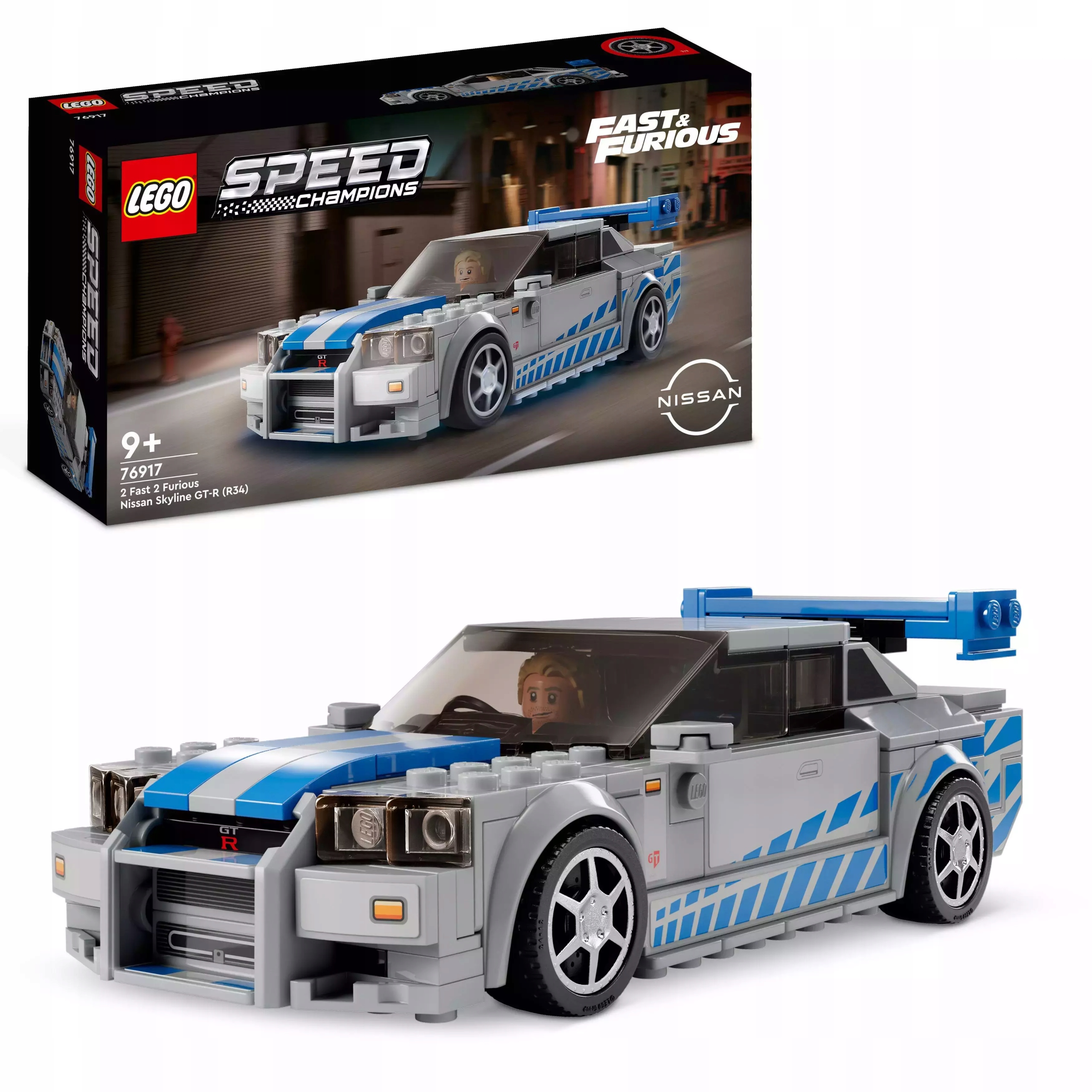 Lego Speed Champions Nissan Skyline Gt-r (R34) z filmu „Příliš rychlí, příliš zběsilí