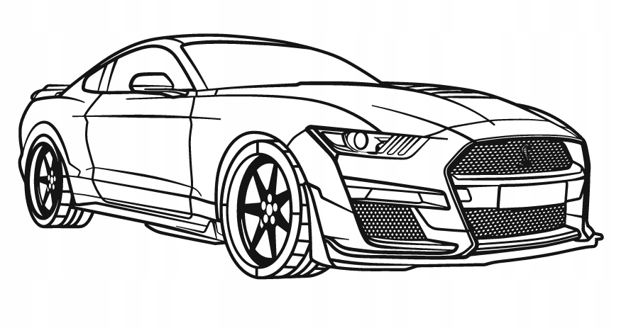 nástěnná dekorace Obraz Auto Ford Mustang Shelby GT500 Perspective