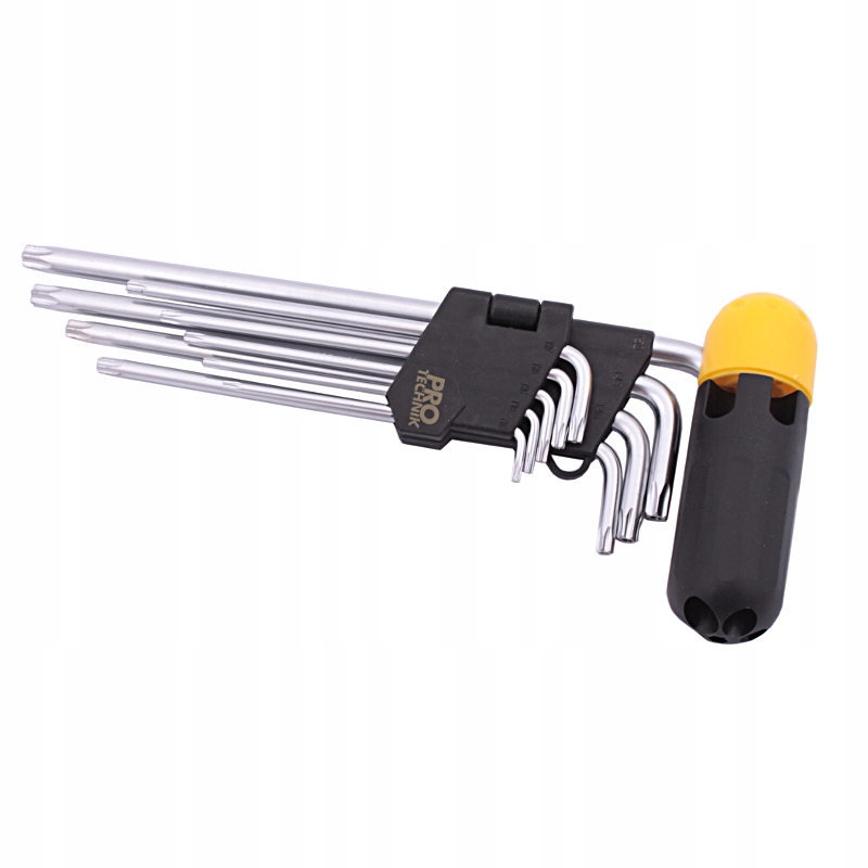 Klucze TORX Cr.V. długie TH10-50 otwór + RĄCZKA