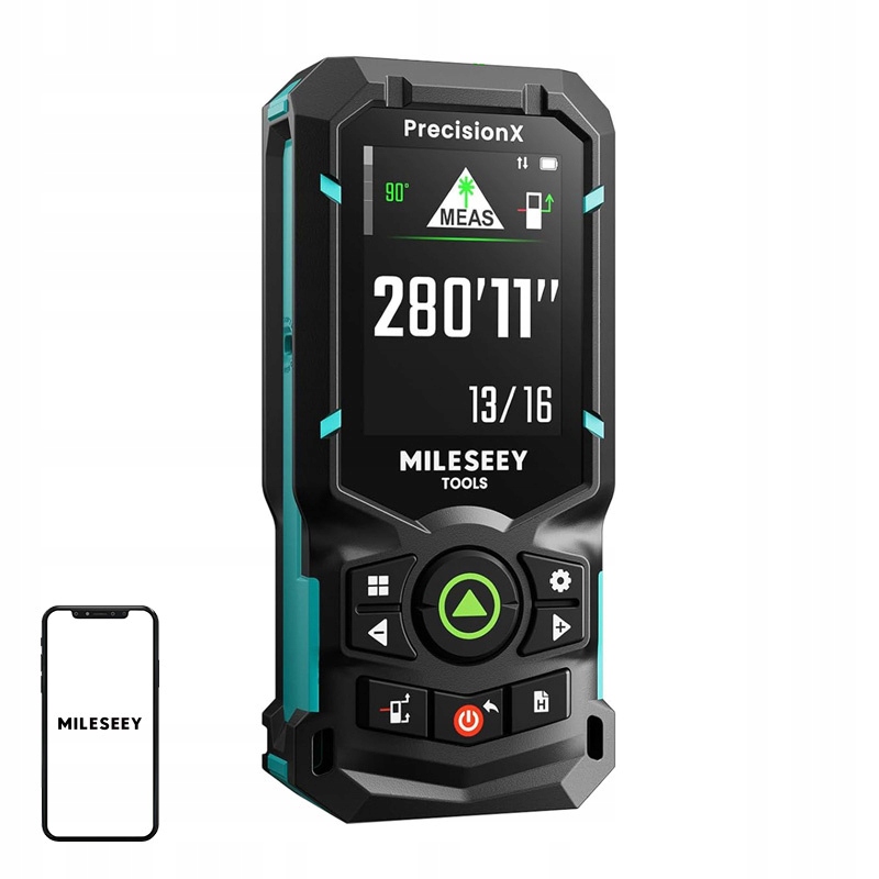 Mileseey S50 Laserový dálkoměr 120M Zelený Laser P2P Ips Smart Life