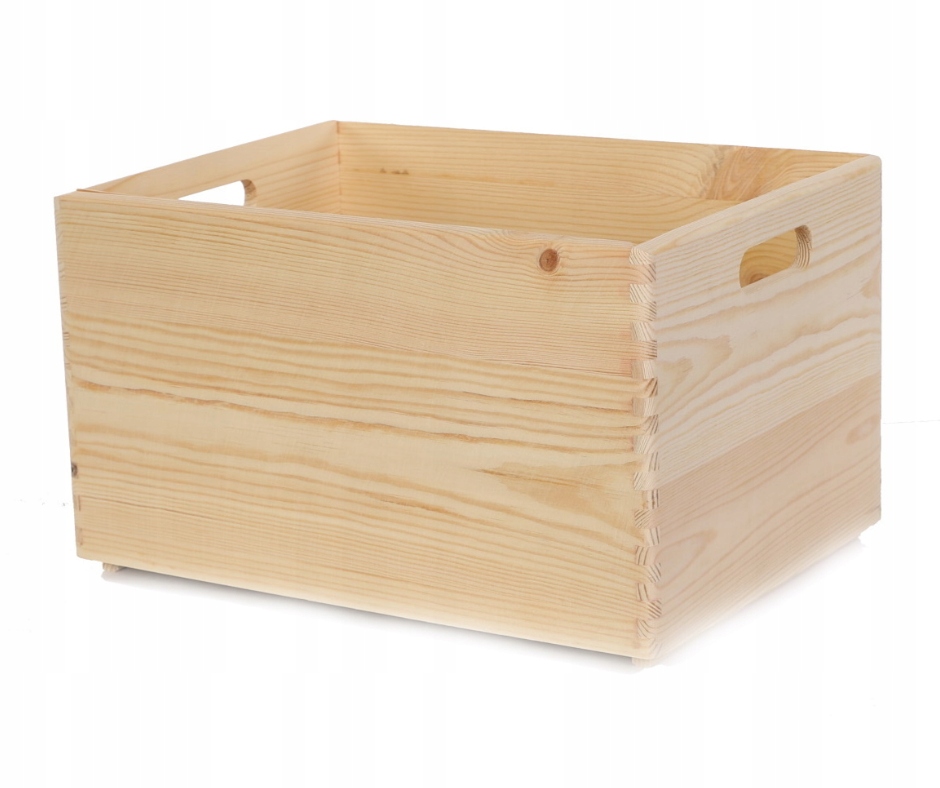 

Drewniana Skrzynka S-01 23x40x30 cm Naturalna