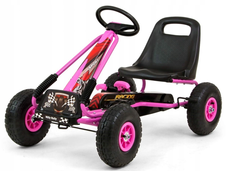 Gokart na pedały Milly Mally Thor Różowy