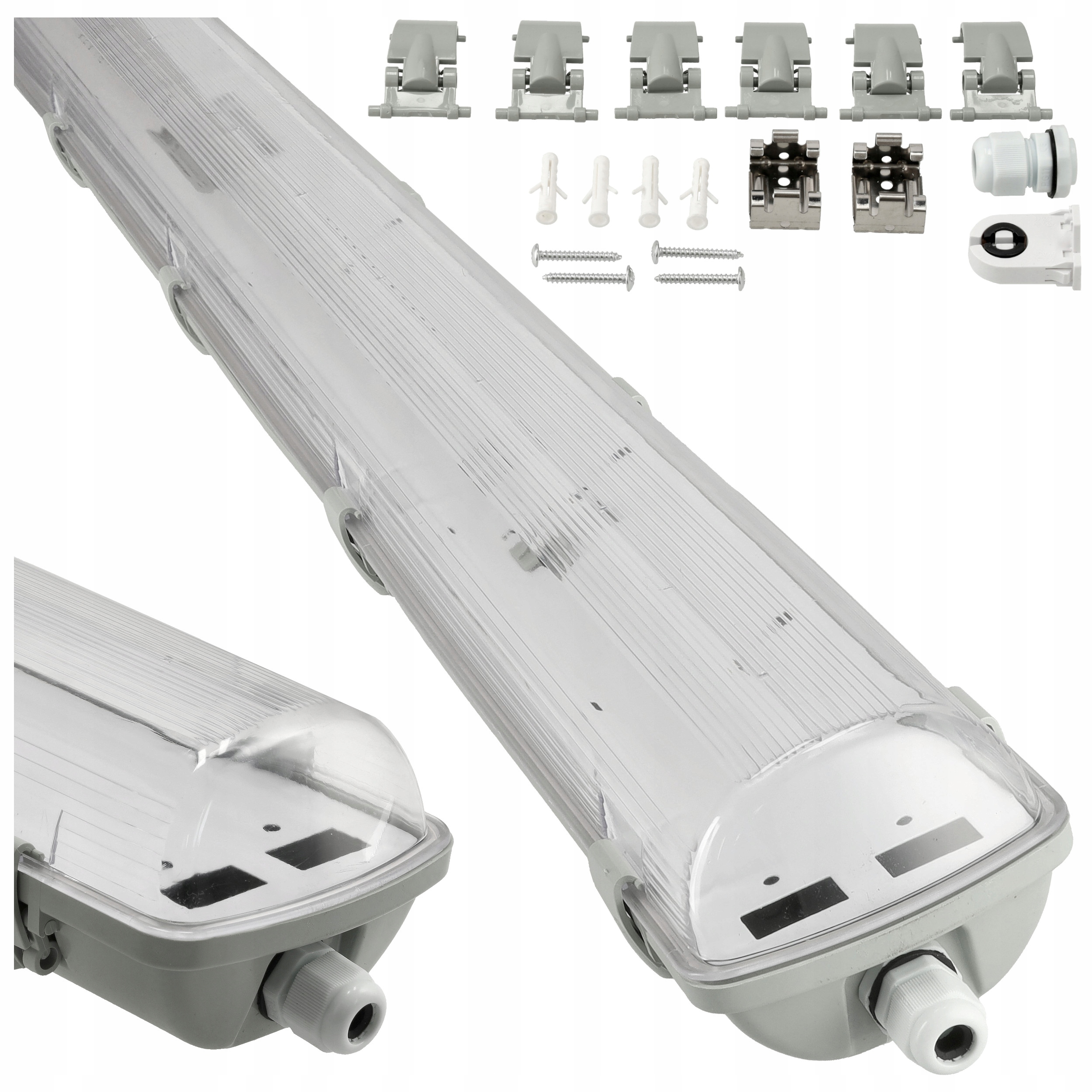 

Oprawa hermetyczna Led do garażu 2x150cm z blachą
